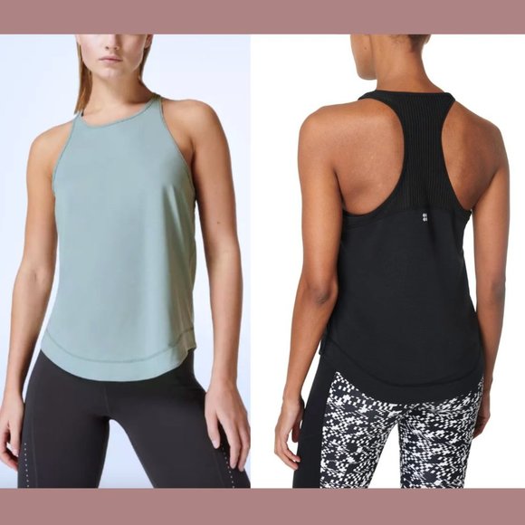 NWT $68 Sweaty Betty [ XXS ] Breathe Easy‎ Run Tank Top in Mist Blue - Picture 1 of 13